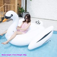 Flotteurs gonflables de piscine de cygne, grand salon d'été flottant de radeau de piscine de plage de lac de flotteur de piscine pour des adultes