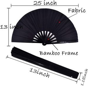 Folding <b>Fan</b> UV Glow <b>Large</b> Rave Folding Clack Hand <b>Fan</b> for Edm Music Festival Club Event Party Dance Performance Decoration Gift - Product Image 2