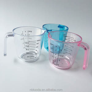 プラスチック測定カップクリア段階的測定カップスパウットハンドル付きプラスチックマグオンス & MlLCupマーキング (透明度150ml) - Product Image 6