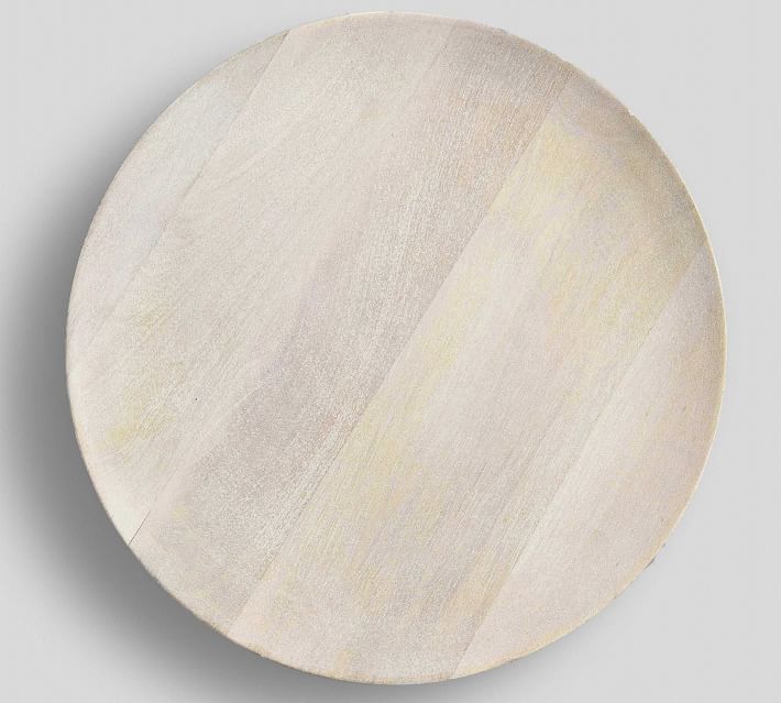 Shende hand made round acacia wooden dinner trays serving platters