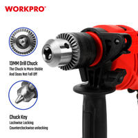 Perceuse à percussion électrique professionnelle WORKPRO 13 mm 710 W