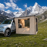 Tente latérale de voiture camouflage haut de gamme à triple couche en aluminium, ouverture automatique, >3000mm, imperméable et résistante à la pluie