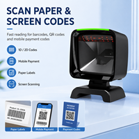 Escáner de Códigos de Barras 2D de Escritorio, Sensor CMOS 1280x800 Píxeles, Ángulo Ajustable, Escáner de Códigos de Barras 1D 2D QR