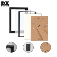 DX Designs - Marcos de Madera Personalizados al por Mayor, Color Negro, Tipo Shadow Box, 8x8, 10x10, 12x12, Marcos 3D Profundos con Vidrio, 3CM y 5CM de Profundidad