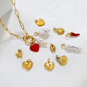 ขายส่งจี้ทอง 18K สแตนเลสสตีล DIY สำหรับทำเครื่องประดับเคลือบเงา จี้ห้อยคอ สร้อยข้อมือ อุปกรณ์ทำเครื่องประดับ - Product Image 5