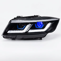 Ensemble de phares LED complets 12V avec yeux de démon bleus DRL, mise à niveau de phare avant pour BMW Série 3 E90 2005-2012