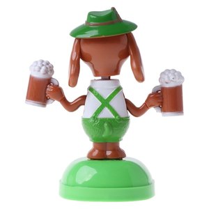 Car Interior Office Desk Decoration Cute Animals Small Beer Dog <strong>Solar</strong> Powered <strong>Dancing</strong> <strong>Toy</strong> - Product Image 4