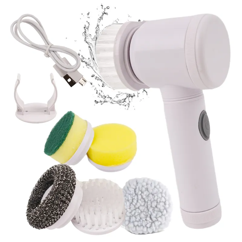 Brosse de lavage de vaisselle automatique de cuisine Brosse de nettoyage d'huile de vaisselle électrique avec chargeur