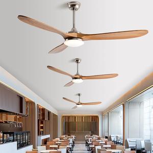 Factory Direct: ventilateur de plafond européen élégant en bois massif de 52 pouces avec conversion de fréquence et télécommande - Product Image 1