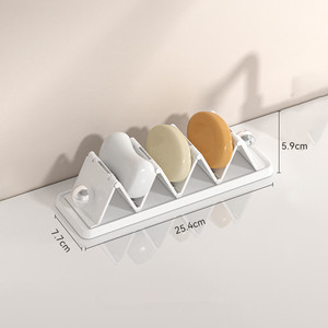 Support et <span class=keywords><strong>porte</strong></span>-<span class=keywords><strong>savon</strong></span> télescopique en PET+ABS pour salle de bain et bureau, boîte de rangement ménagère - Product Image 5