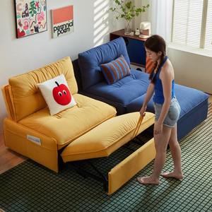 Sofá Cama Moderno Convertible, Sofá Cama Europeo Manual de 3 Plazas, Tela de Lino, Ahorro de Espacio, Función de Dormir Moderna, Uso en Hoteles - Product Image 2