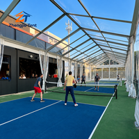 Tente de practice de pickleball durable, transparente et imperméable, abri portable en bâche PVC pour exposition et entraînement d'équipe, tout usage