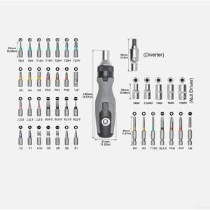 Jeu de tournevis à cliquet Peaktop 41-en-1, sac en toile épaissie, outil de réparation multifonctionnel - Product Image 4