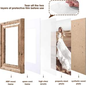 Cadre photo 6 pièces avec présentoir rembourré ou de table et cadre de collage mural pour son cadeau idéal pour la Saint-Valentin - Product Image 6