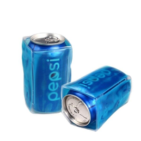 Sac isotherme réutilisable tendance 2026 pour canettes et bouteilles, manchon de refroidissement ajustable en PVC pour vin, bière, boissons, avec logo personnalisé