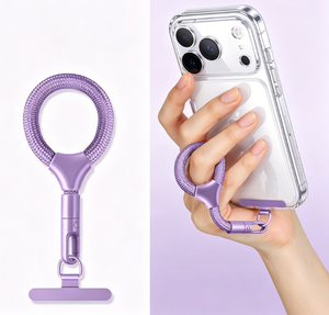 HR Short Pendant <b>Chain</b> with Spacer Phone Lanyard Finger Ring High-end Metal Buckle Anti-loss Self-locking Hand <b>Rope</b> 15cm - Product Image 4