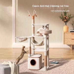 Kualitas tinggi lucu kucing putih pohon rumah menggaruk tiang rami kucing Chipboard memanjat bingkai perlengkapan untuk hiburan kucing - Product Image 1