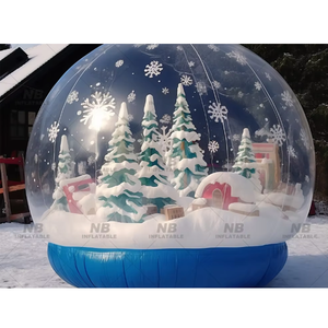 Inflatable Snow Globe Christmas <b>Balloon</b> Blowing for Jumping 202404011 Inflatable Snowglobe Inflatable Snow Globe - Product Image 1