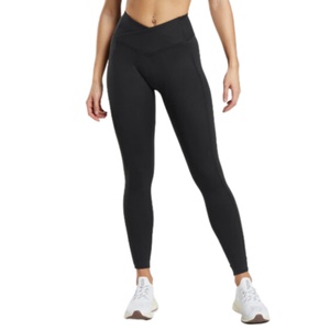Leggings de sport super populaires à taille haute et à coupe en V, leggings de yoga sans couture pour femmes, pantalons de sport en nylon et élasthanne, leggings de sport pour soulever les fesses - Product Image 1