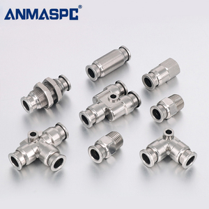 ANMASPC Tek Dokunuşlu Bağlantı Parçaları SS304 Yüksek Basınca Dayanıklı (3MPa) Hava/Su/Buhar için Pnömatik Aksesuarlar PC/PU/PE/PV/PY/PM/<span class=keywords><strong>PL</strong></span> - Product Image 2