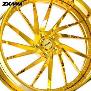 Alliage d'aluminium doré à lèvres profondes ZXMM pour roues forgées en alliage de voiture de tourisme 2 pièces 18 19 20 22 24 pouces roues - Product Image 3