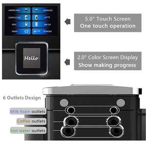 Multi-funtional Bean to <strong>Cup</strong> <strong>Coffee</strong> Machine One Touch Cappuccino Latte Milk Foam <strong>Espresso</strong> <strong>Maker</strong> Automatic <strong>Best</strong> <strong>Coffee</strong> Machine - Product Image 6