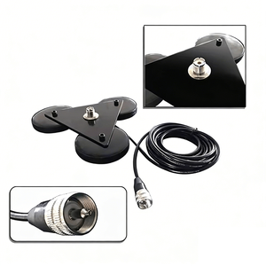 Support de base magnétique 390 avec câble <span class=keywords><strong>coaxial</strong></span> RG58 de 4m connecteur UHF-femelle pour émetteur-récepteur mobile de véhicule <span class=keywords><strong>CB</strong></span> - Product Image 1
