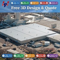 Centre de stockage de matériaux d'emballage en structure métallique préfabriquée pour entrepôt, usine et logistique