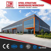 Edificios Prefabricados Modernos de Estructura de Acero Ligero para Talleres Industriales y Almacenes ZW