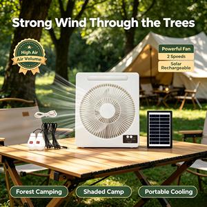 Surprise Price Color <b>Box</b> Portable Electric And Solar Fan With Usb And <b>Light</b> - Product Image 1