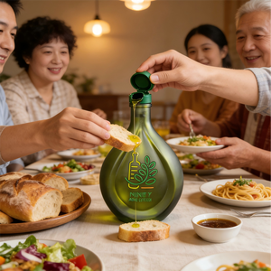 Bottiglia <span class=keywords><strong>di</strong></span> <span class=keywords><strong>Vetro</strong></span> <span class=keywords><strong>per</strong></span> Olio d'Oliva da 1000ml e 500ml Personalizzabile Nuovo Design con Tappo in Sughero e Beccuccio Antigoccia in Vari Colori <span class=keywords><strong>per</strong></span> Conservazione <span class=keywords><strong>di</strong></span> Olio e Succhi - Product Image 4