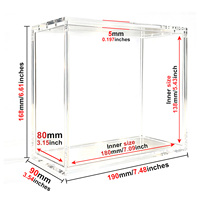Boîtier de présentation en acrylique pour Elite Trainer Box (ETB) avec fermeture magnétique, protection UV, anti-poussière, empilable, épaisseur 5 mm, pré-assemblé, pour rangement et protection des ETB