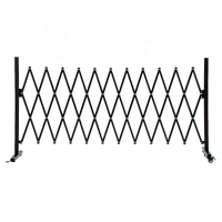Portes de garage extérieures en accordéon avec palissade debout en métal Clôture rétractable extensible Porte en accordéon en métal