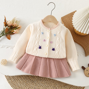 Ropa occidental para niños, niñas pequeñas 2025, suéter para niños listo en Stock, conjunto de cárdigan de otoño para estudiantes de regreso a la Escuela de Invierno - Product Image 4