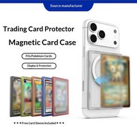 Porta Tarjetas Magnéticas para Teléfono, Nuevo Protector de Tarjetas Coleccionables Pokémon, Tarjetas Deportivas PTCG, Estuche Protector Transparente del Fabricante
