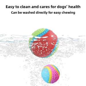 Fabrika sığır lezzet dayanıklı kauçuk köpek çiğnemek top agresif chechepet diş temizleme oyuncak Bite dayanıklı interaktif oyuncak - Product Image 4