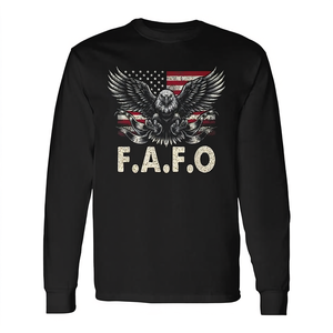 F.A.F.O T-shirt à manches longues avec motif American Eagle noir - Product Image 2