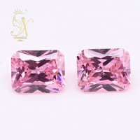 Pierres de zircon 5A, taille octogonale, pierres précieuses CZ pour la fabrication de bijoux, zircone cubique rose, pierres en vrac
