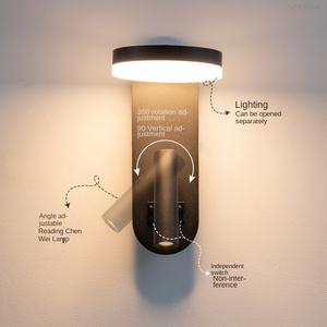 Lámpara de Pared Moderna y Sencilla de Hierro con Foco LED Regulable, Pantalla Blanca, Iluminación para Sala de Estar - Product Image 3