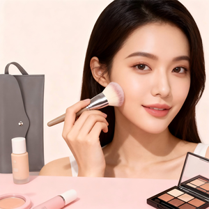 Trang điểm bàn chải thiết lập 15PCS cao cấp mỹ phẩm bàn chải Foundation Blush Kem che khuyết điểm Eyeshadow lông mày nổi bật nâu tạo nên bàn chải - Product Image 2