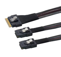 Cable de disco duro del servidor Mini SAS 8i 74pin a 2 puertos Mini SAS 36P Impedancia de SFF-8087 85 ohmios 12Gbps