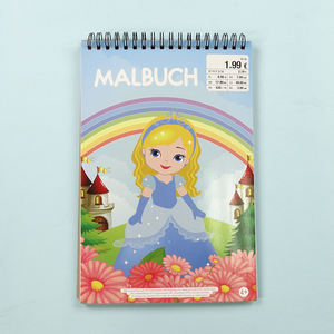 ファンシーガールズステッカーペインティングブックA5スパイラルプリンセスカラーリングブックキッズドローイング - Product Image 4
