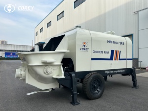 Trailer <b>Concrete</b> <b>Pump</b> 40M3H Diesel Engine for Building Construction PLC Control <b>Concrete</b> <b>Pump</b> - Product Image 1