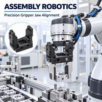 Base de mâchoire de préhenseur robotique en POM usinée sur mesure par CNC avec alignement de trous de centrage pour la robotique d'assemblage