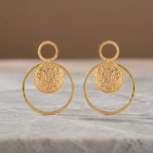 Bijoux JAIPUR GEMS, boucles d'oreilles pendantes en argent sterling 925 plaqué or, unisexe - Product Image 3