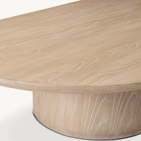 Table basse ovale en bois massif de style village américain moderne, avec taille et couleur personnalisables, pour salon, maison, hôtel