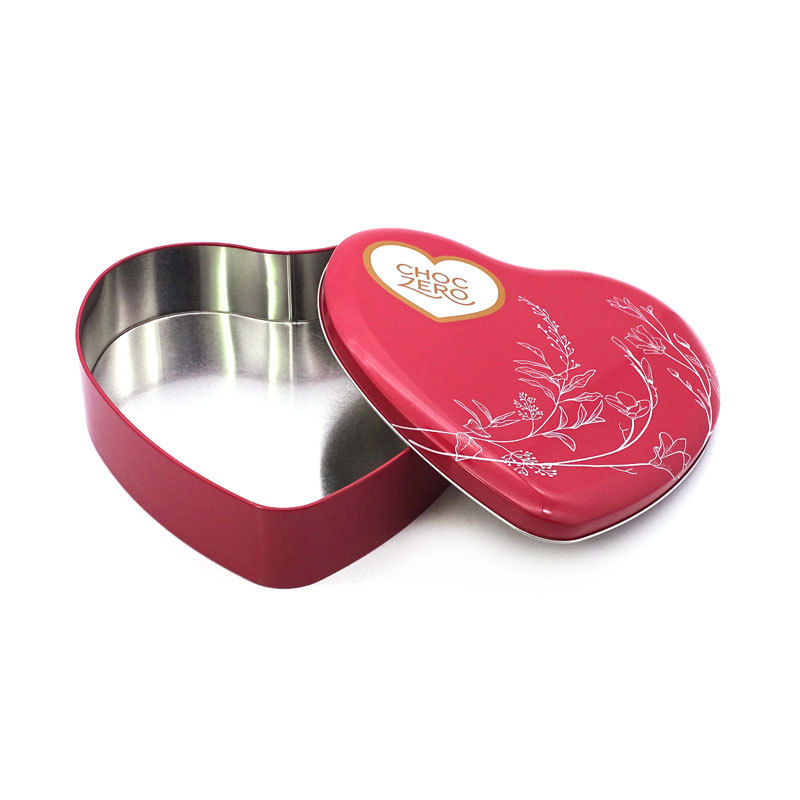 Jolie Élégance Mini Rouge en Forme De Coeur En Or De Mariage Cadeau Boîte En Fer Blanc Pour Bonbons Au Chocolat