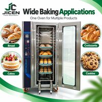 Four à pâtisserie et à pain en acier inoxydable JC, 12 plateaux, haute circulation d'air chaud, vapeur, gaz, convection, économie d'énergie, en vente