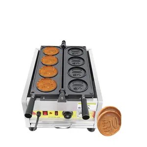 Gas USA giappone thailandia corea araba le filippine macchina rotonda commerciale coin waffle maker Gold Coin Waffle Making machine