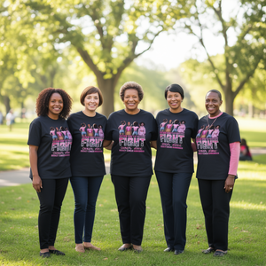 Les sœurs ne laissent pas les sœurs lutter seules contre le cancer T-shirt de sensibilisation au cancer du sein - Product Image 3